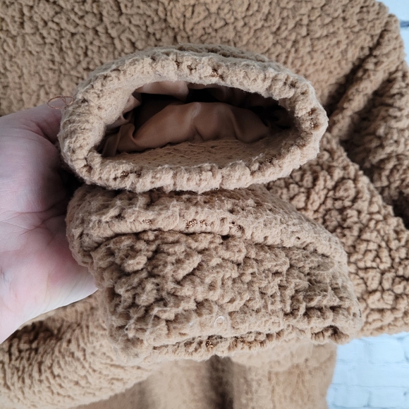 MEJANE | full zip large pocket teddy faux fur shearling jacket - Picture 5 of 6